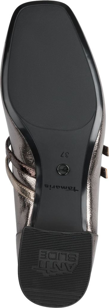 Tamaris Damen Riemchenpumps mit Karree Form und kleinem Blockabsatz 1-22318-43, Größe:41 EU, Farbe:Silber