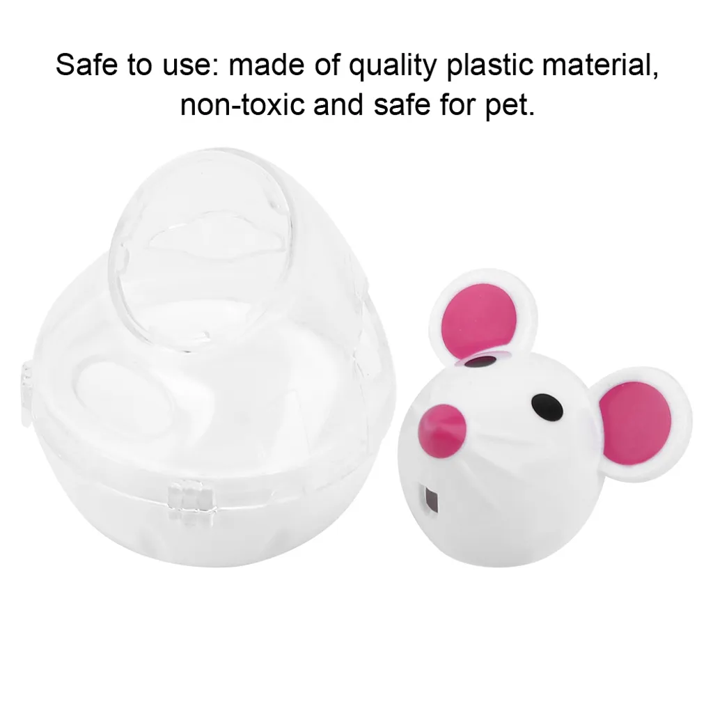 Pet Feeder Topo Interattivo - Dispenser Crocchette Bianco Gatto - 7