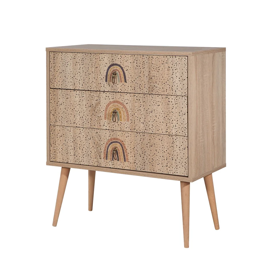 Petite commode pour chambre ou salon multicolore - Meuble gain de place