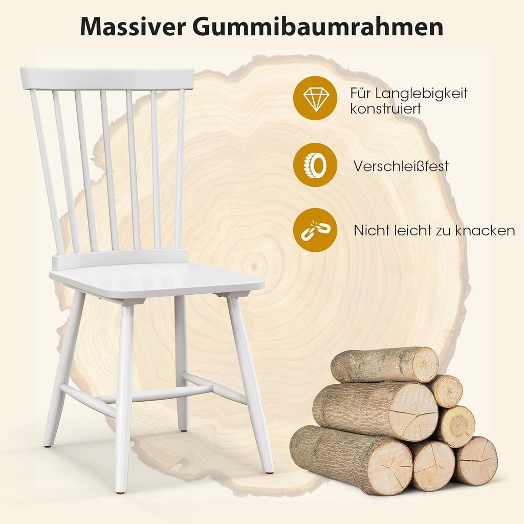 2 Klappstühle Mit Polsterkissen - Holz Gartenstühle Faltbar Bis 180 Kg Für Party & Garten