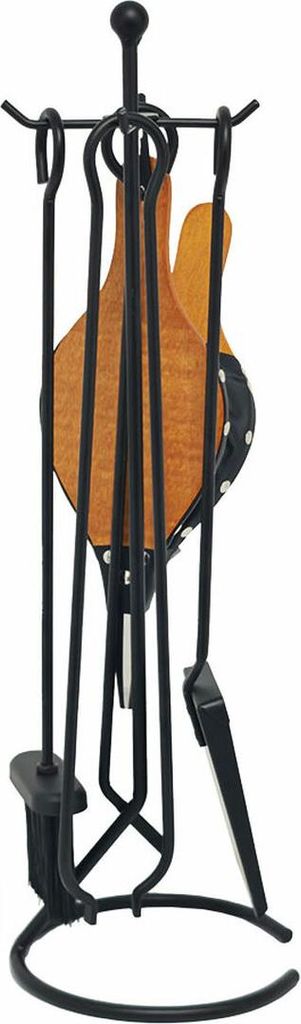 Kaminset, Schwarz, 5 Stück, 20,5 x 66 cm