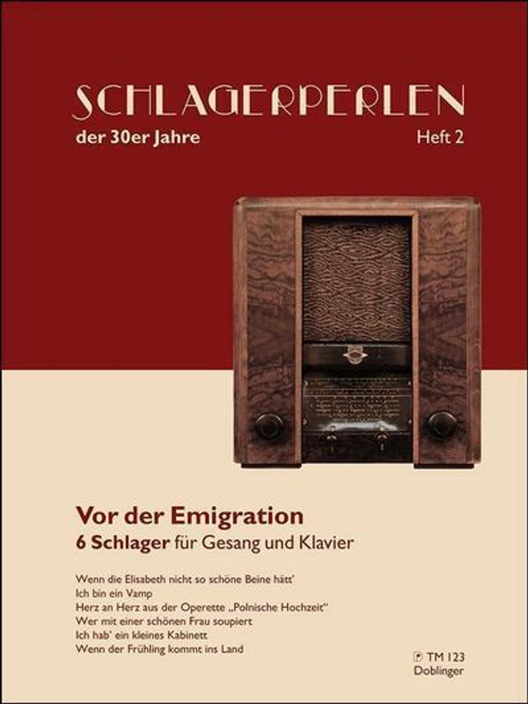 Schlagerperlen der 30er Jahre Heft 2 - Lieder für Gesang und Klavier