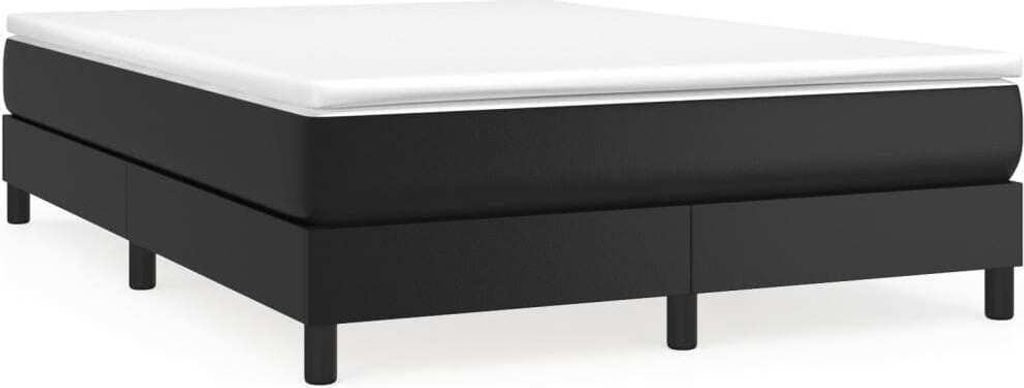 Bettgestell Schwarz 140x190 cm Kunstleder