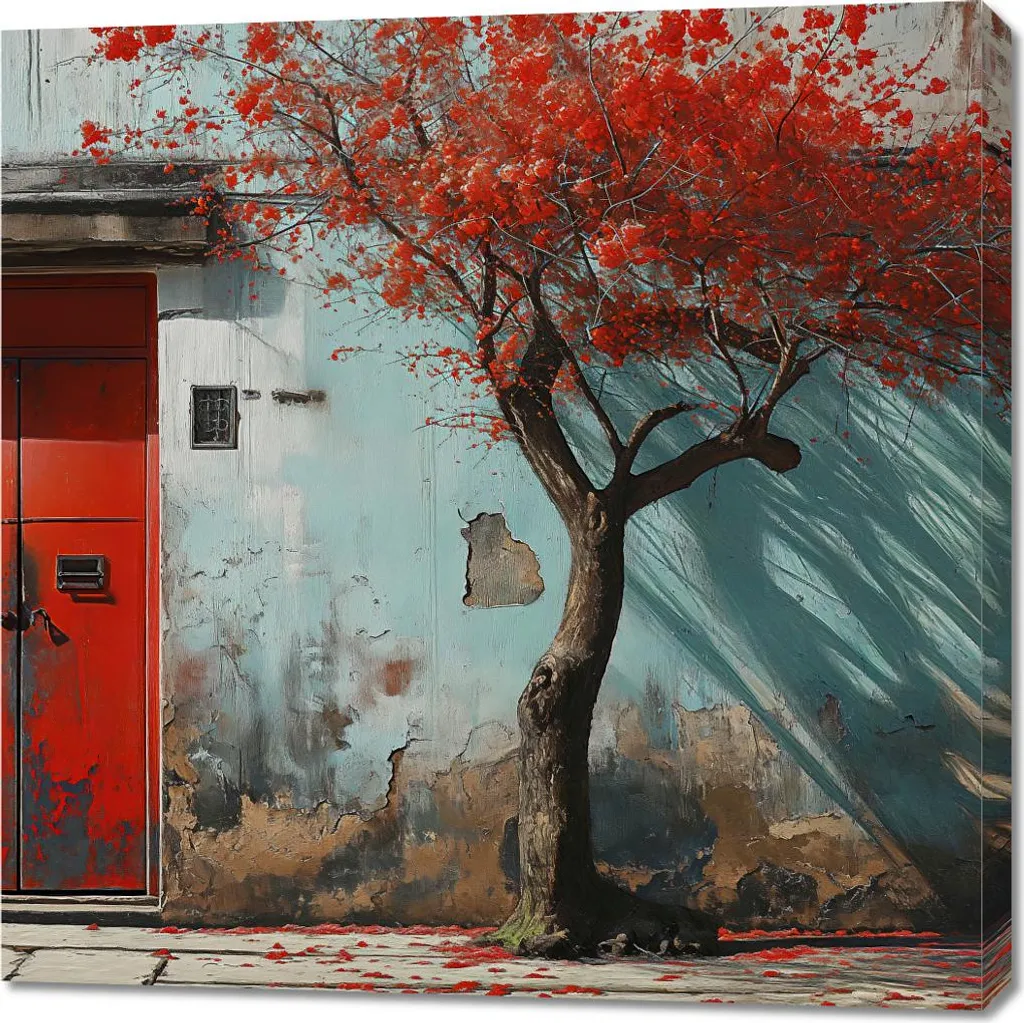Décoration murale Regard sur le passé 90x90 cm - Toile d'art imprimée