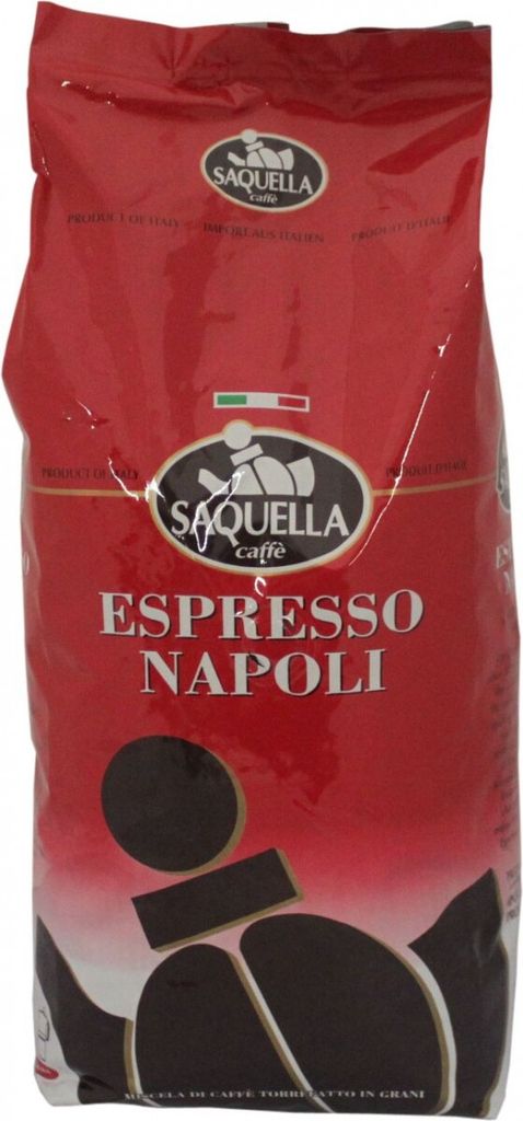 Saquella Caffè Espresso Napoli Kaffeemischung ganze Bohnen 1 Kg.