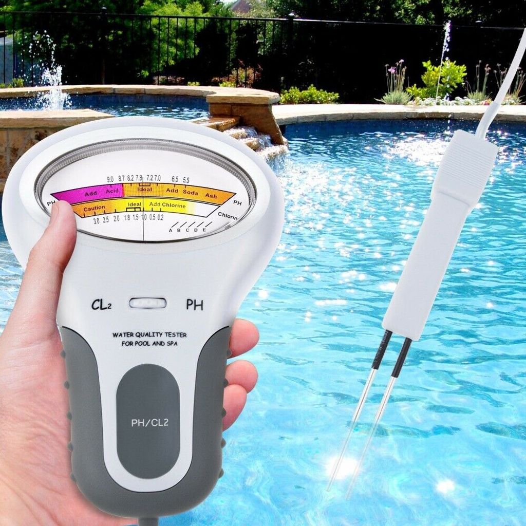Pool Elektronischer Wassertester Wassertest Messgerät Chlor pH Wert Test
