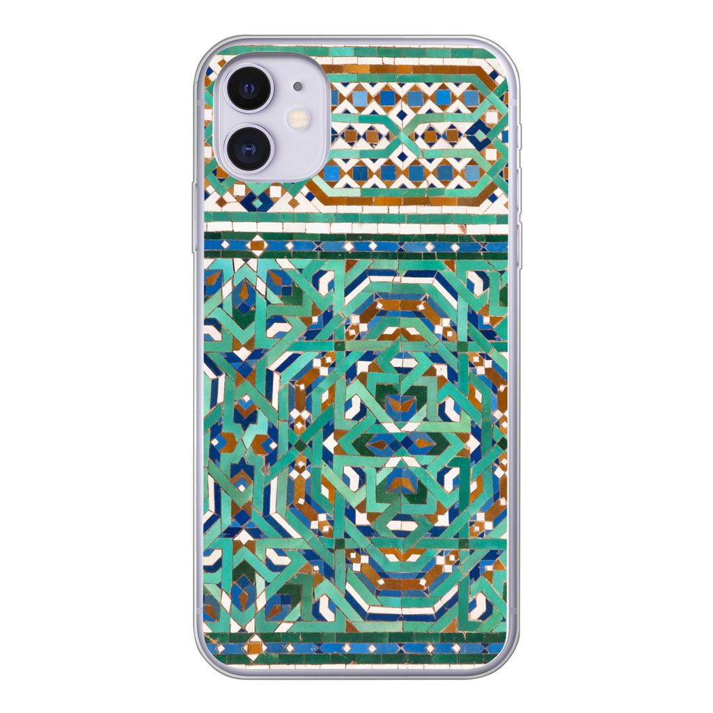 MuchoWow Handyhülle Schutzhülle Hülle für iPhone 11 Eine traditionelle marokkanische Mosaikdekoration Silikon Softcase Handy Hülle - Handyta...