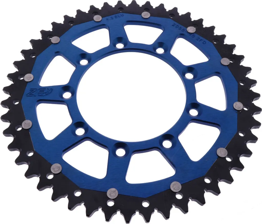 Couronne 520 en aluminium bleu 48 dents ZF ZFD-2068 pour moto cross