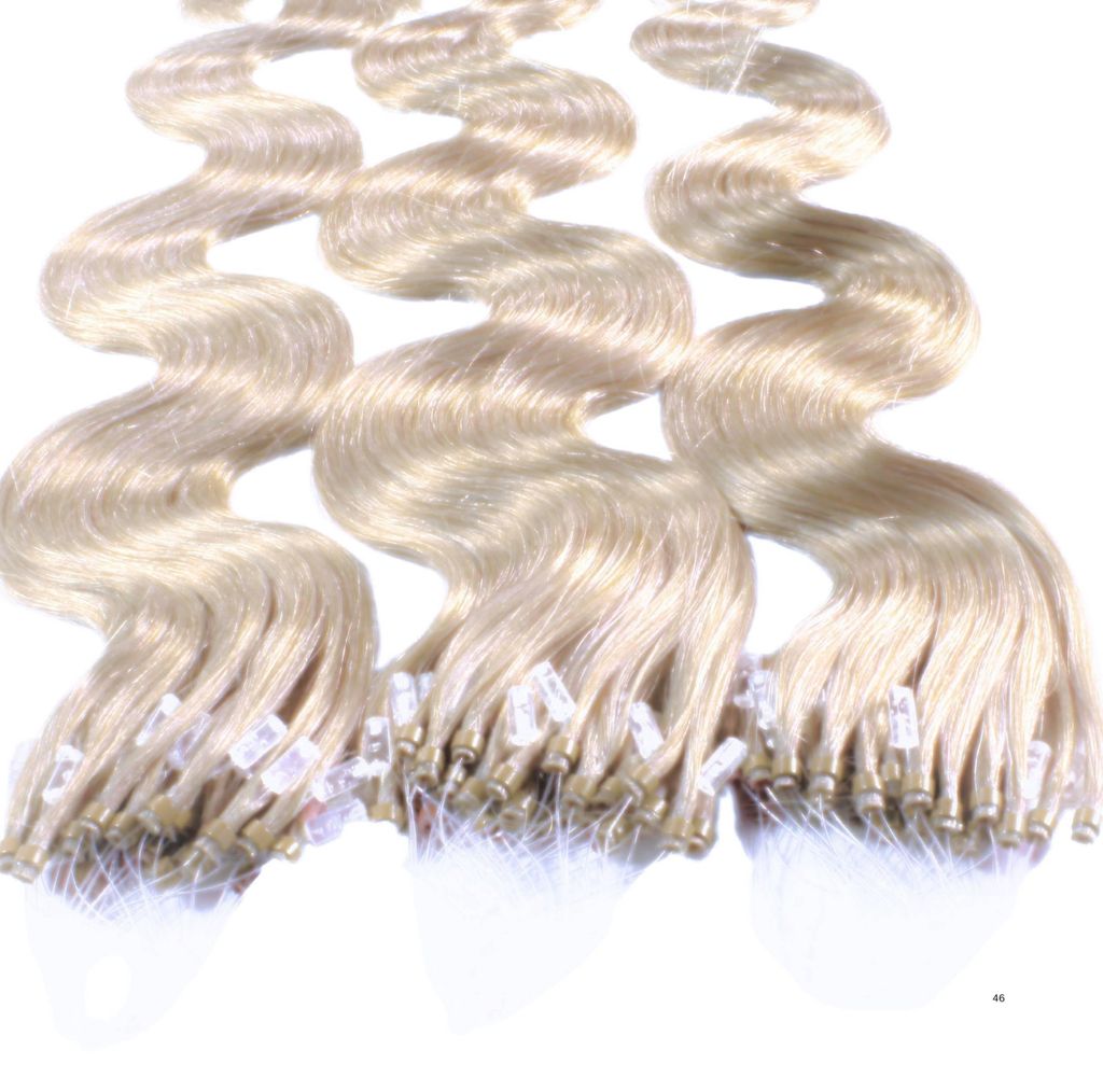 Microring Extensions Pravé vlasy #10/1 Svetlo-svetlo blond Obrázok produktu 