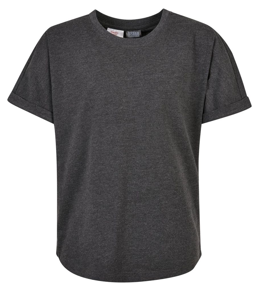 Urban Classics - T-Shirt für Jungen(2er-Pack) Zum Krempeln TN692 (146-152) (Holzkohle/Weiß)