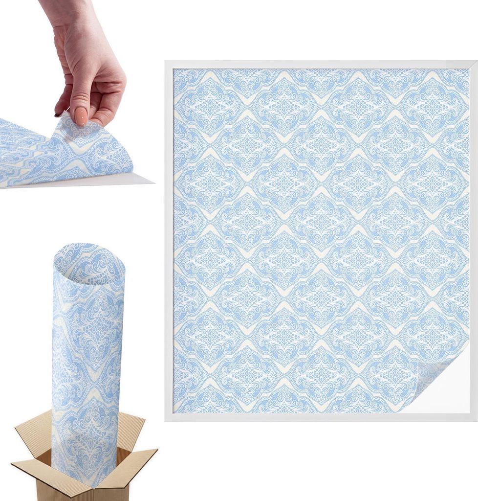 Buntglasfolie für Fenster – 116x100 cm – Stained-Glass-Fensterfolie, dekorativ & blickdicht – Selbstklebende Glasdekorfolie im Buntglas-Desi...