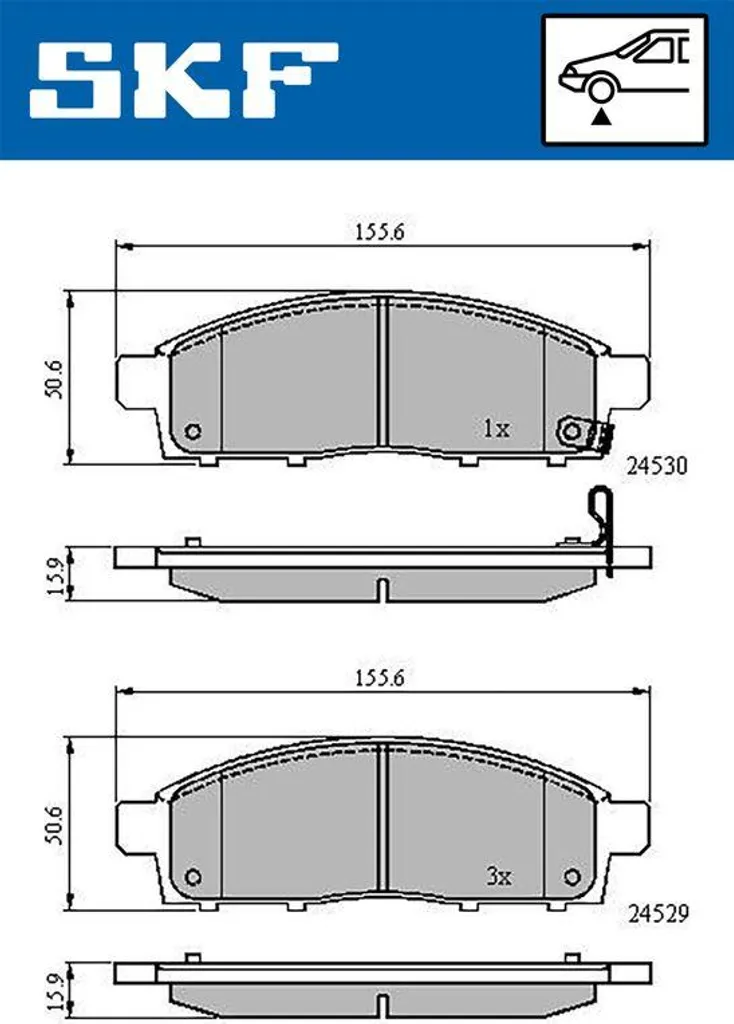Plaquettes de frein SKF VKBP80331A pour Pajero et L200 OE 4605A198