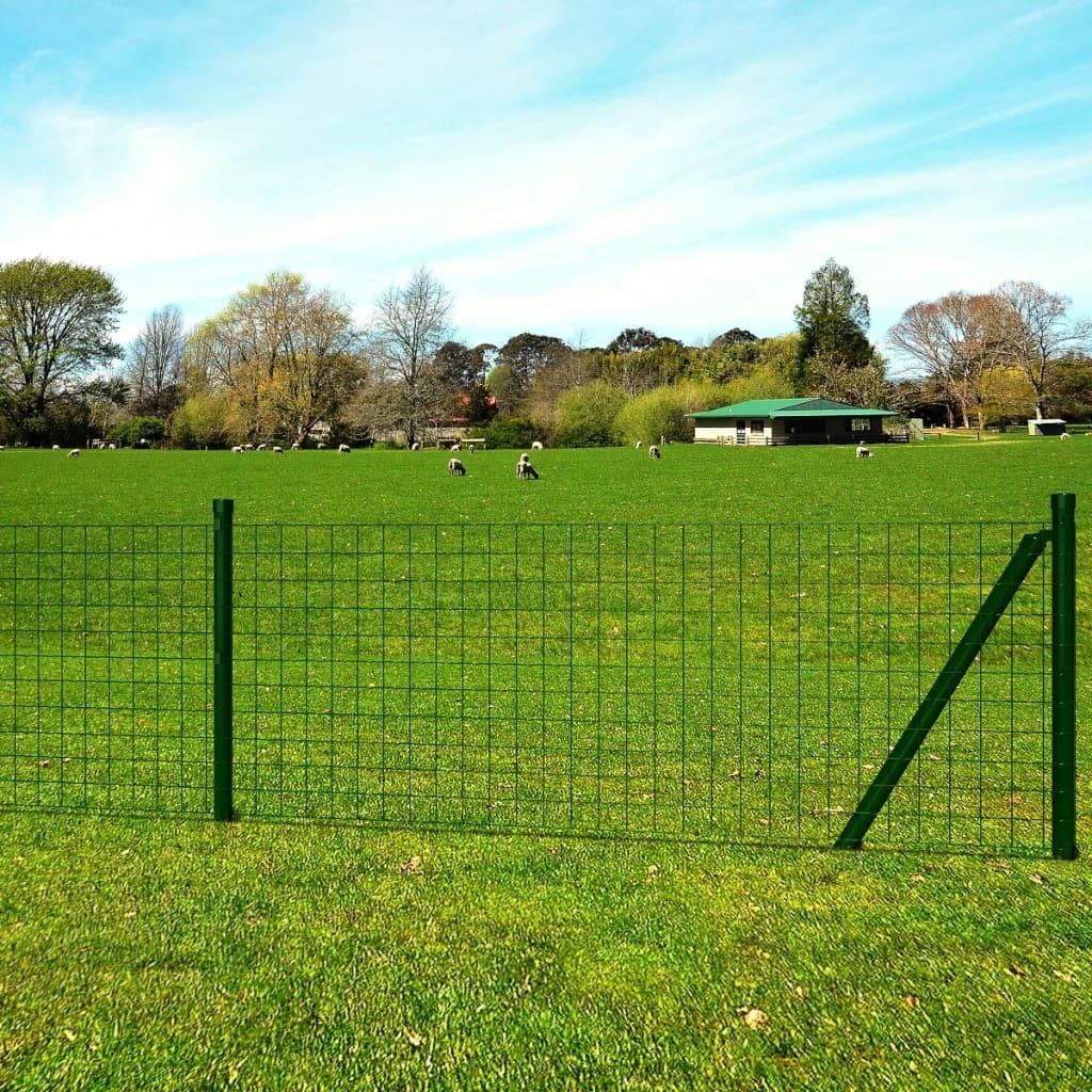 vidaXL Eurofence acciaio 10x1,0 m verde Immagine del prodotto 