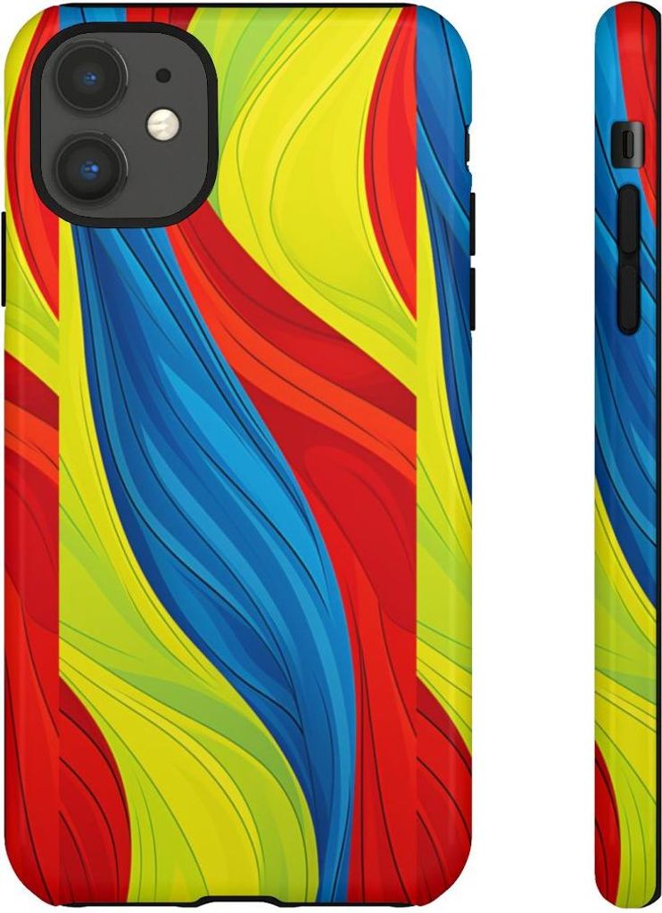 Buntes Wellenmuster – Hülle Kompatibel mit iPhone 11