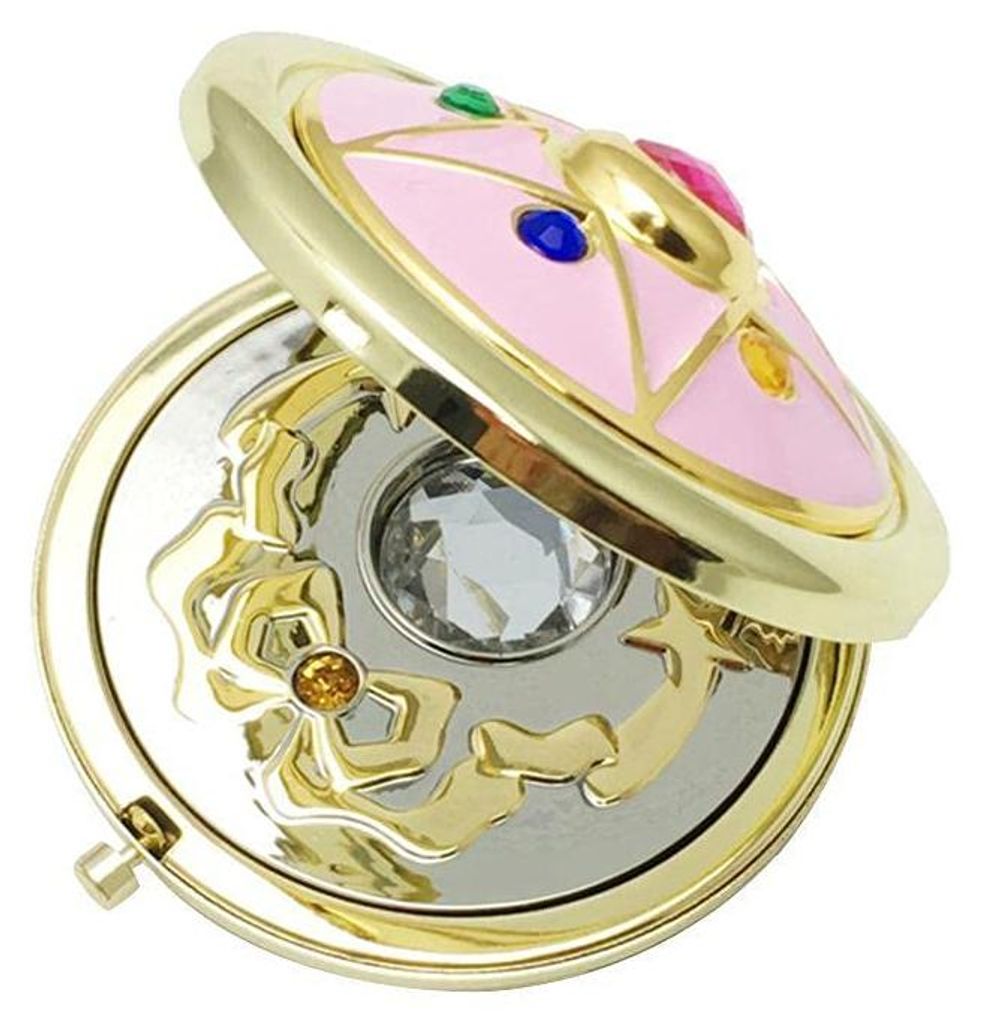 Anime-Schminkspiegel, Stern, Kristallstern, Kosmetik-Make-up, faltbarer Spiegel, Cosplay-Accessoire, Metallgehäuse, robust und langlebig, leicht u...
