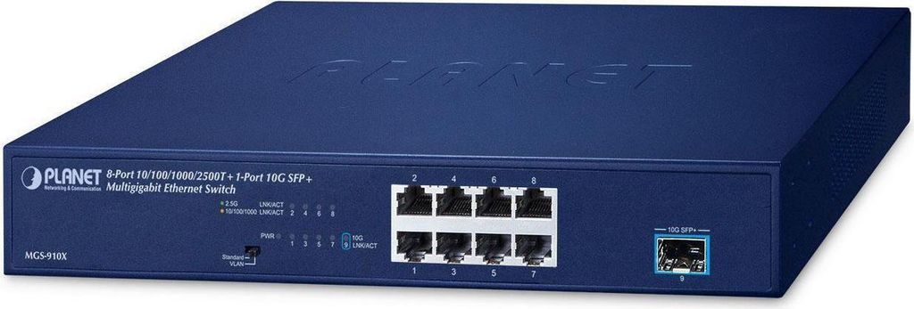 PLANET 8-Port Multigigabit Switch MGS-910X Zdjęcie produktu 