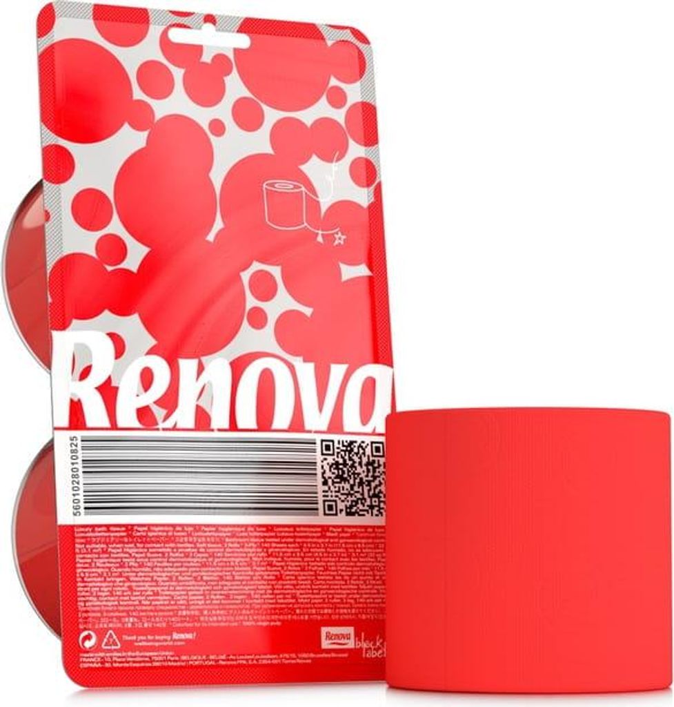 Renova Crystal Toilettenpapier Rot 2 Rollen