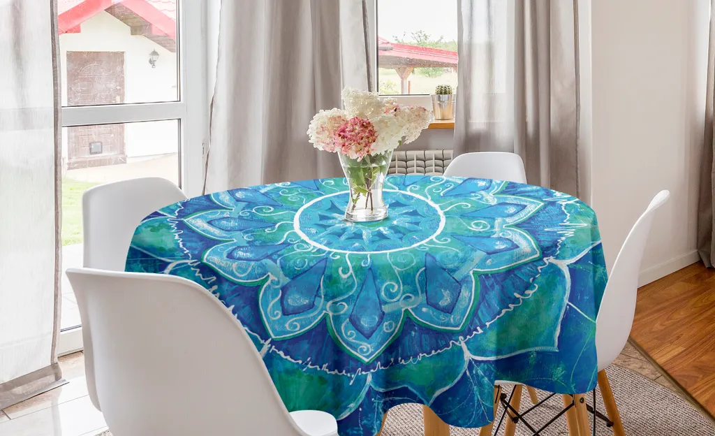 Tovaglia Circolare Mandala ABAKUHAUS 150cm - Decorazione Moderna