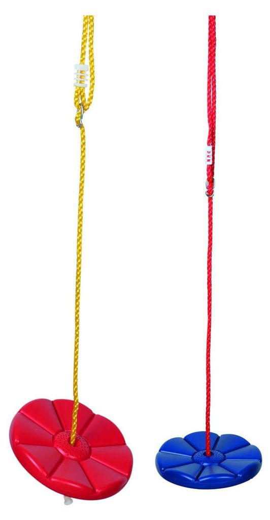 Runde Kunststoff-Schaukel 28 cm für draußen, stabile Sitzfläche, verstellbare Seile, bis 50 kg belastbar