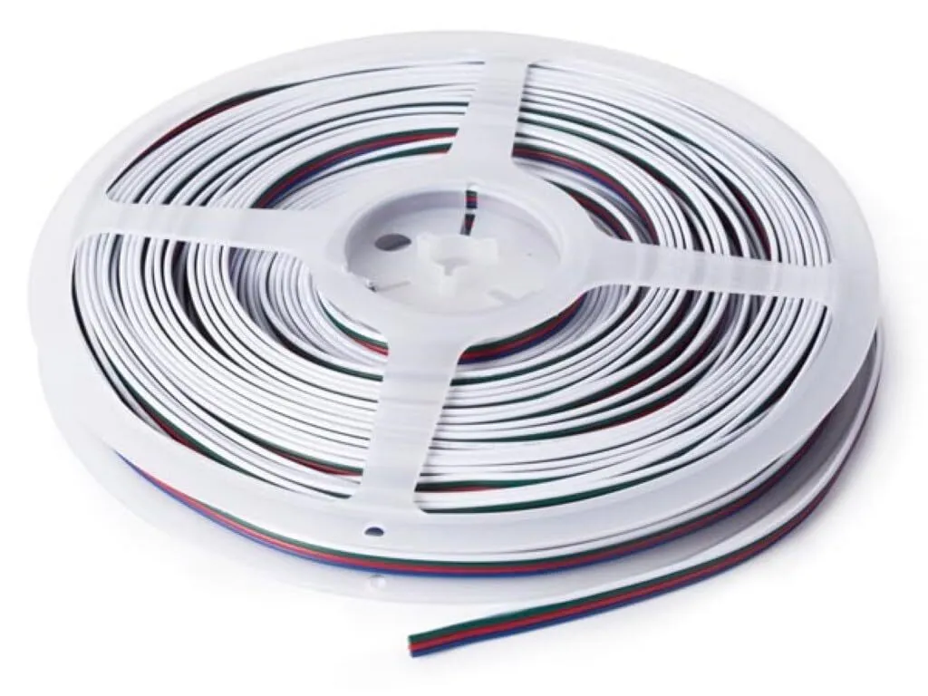 Câble RGB 4 fils 4 x 0.33 mm² pour rubans LED - Bobine de 25 mètres