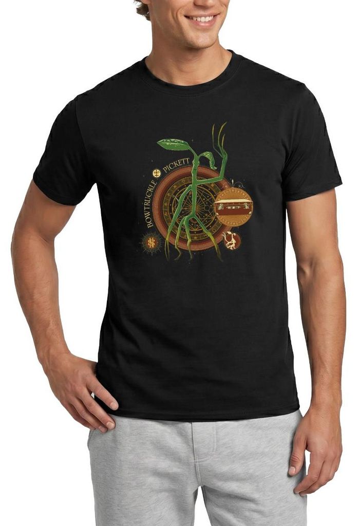Spreadshirt Phantastische Tierwesen Bowtruckle Pickett Männer T-Shirt, S, Schwarz