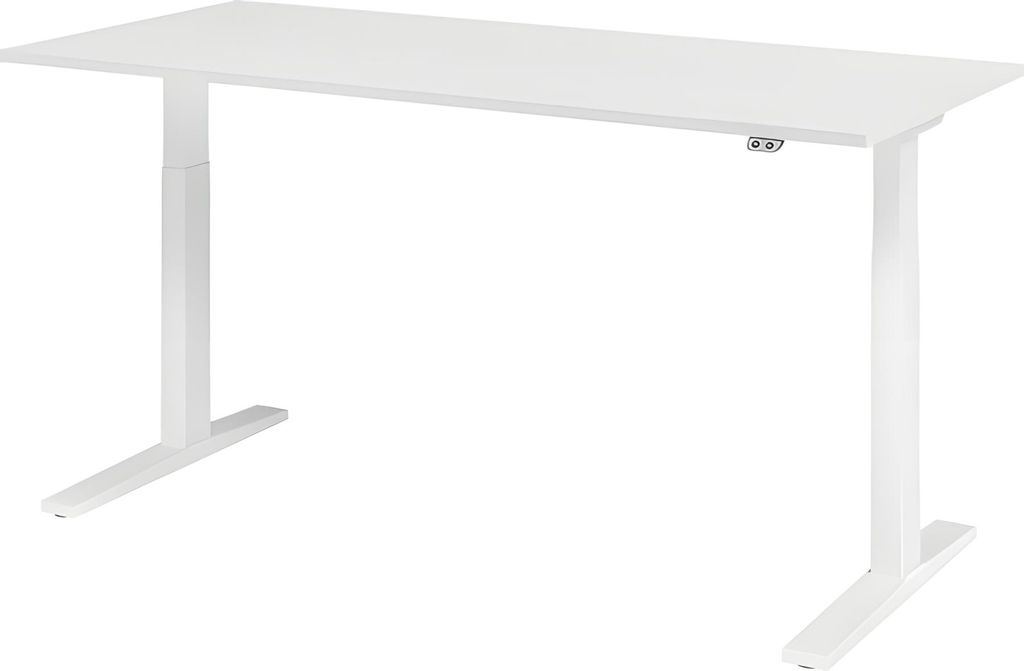 Sitz-Steh-Schreibtisch XMKA19, 1800 x 800 x 700-1200 mm, weiß/weiß