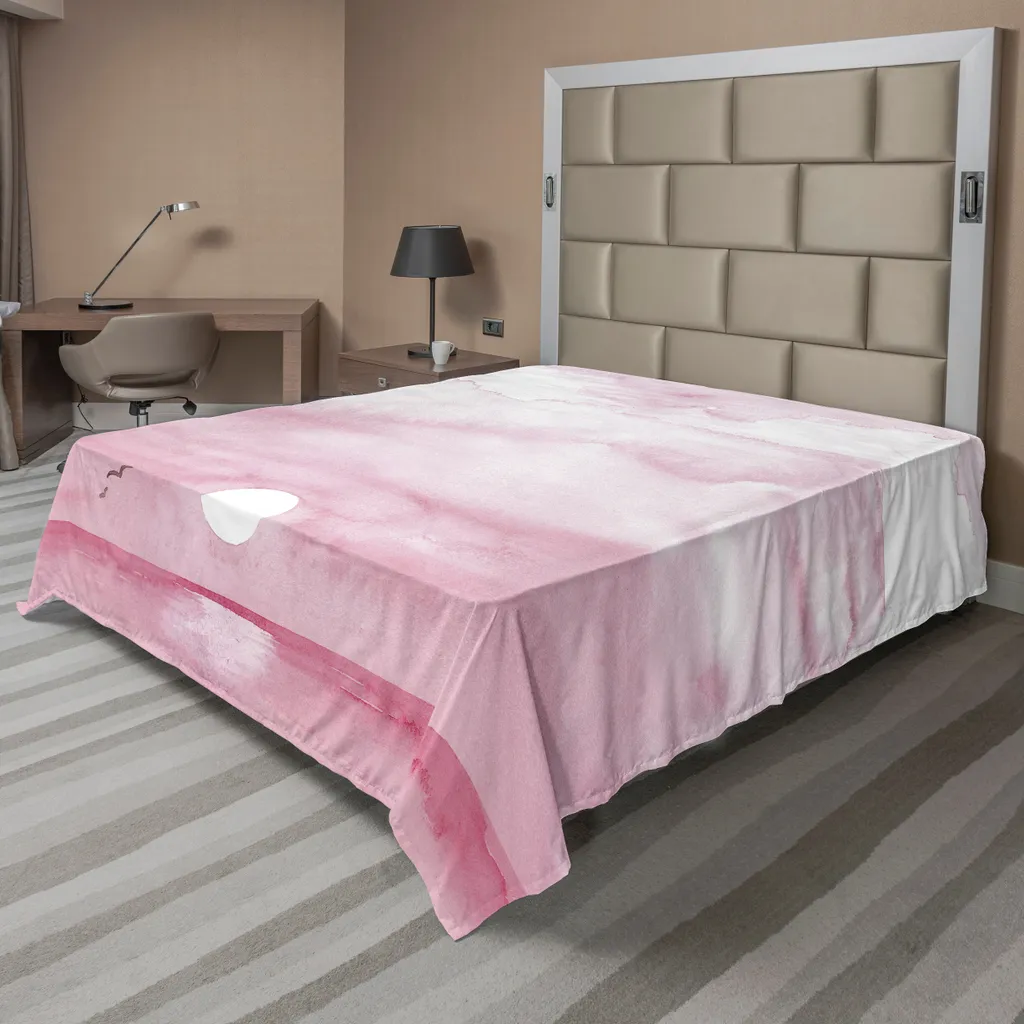 Drap de Lit Confortable et Infroissable Motif Oiseaux 266x260 cm