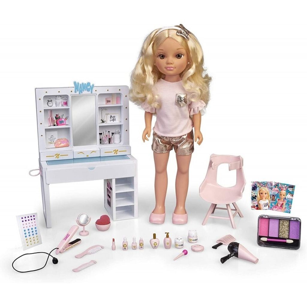 Nancy-One Day Puppe mit Frisiertisch und Beauty-Accessoires (Famosa 700015787) Nancy