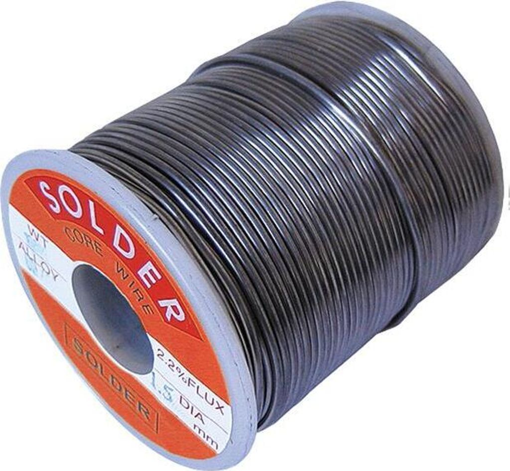 Lötzinn auf Rolle, 1,5mm, 1.000g, bleifrei! (99%Sn 1%Cu 2,5%Sb)