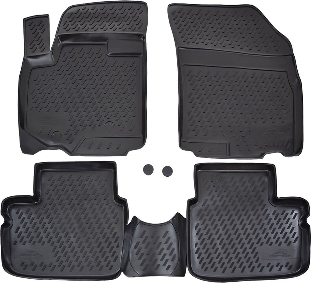 J&J AUTOMOTIVE | 3D Design Gummimatten Gummifußmatten Für Suzuki SX4 2006-2013, Schwarz, Anti-Rutsch, Ohne Geruch, mit Tunnel, Allwetter, 3cm Hoh...