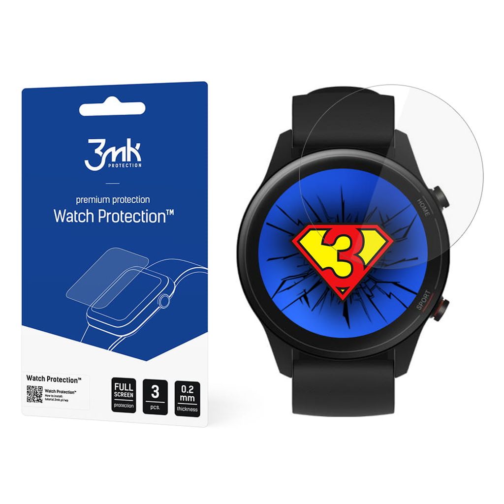 3mk Display Schutzfolie Watch Protection für Xiaomi Mi Watch (XMWT06) 0,2mm (3 Stück)