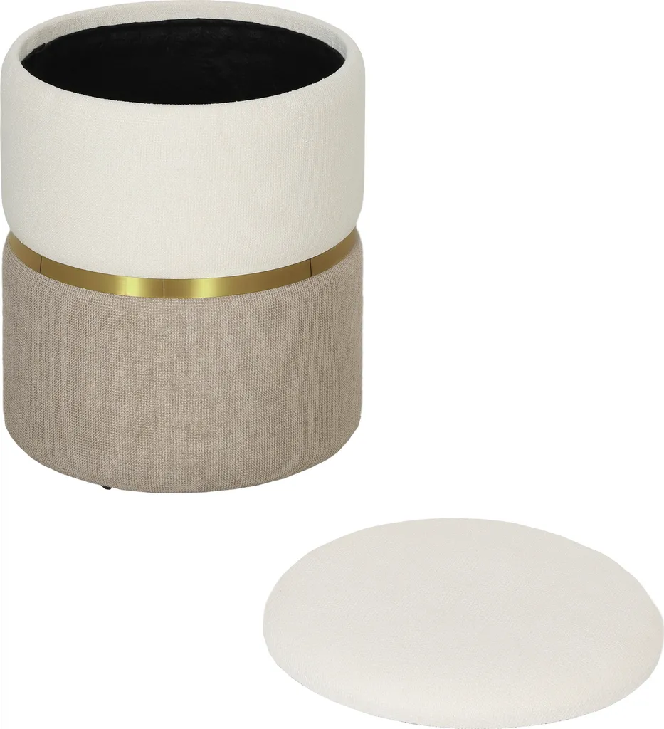 Pouf Repose-Pieds avec Stockage pour Chambre et Salon - Tissu Chenille