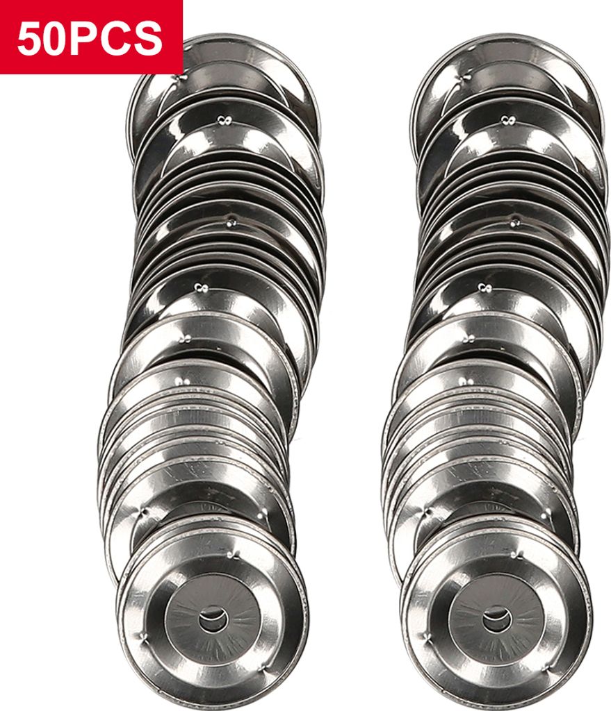 50 stücke Tamburin Glocke Ring Jingle Bell Edelstahl für Produktbild 