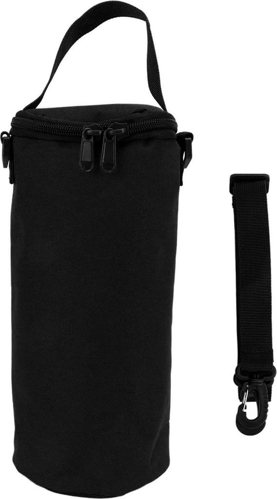 Camping-Aufbewahrungstasche, Doppelreißverschluss-Griff-Design mit Schultergurt für Gastanks, Lichter, Schwarz