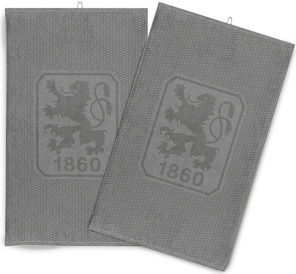 TSV 1860 München Gästetücher 2er Set Hexagon grau Produktbild 