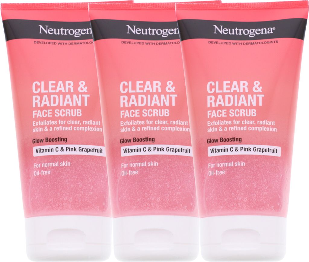 3 x Neutrogena Clear & Radiant Tägliches Gesichtspeeling Produktbild 
