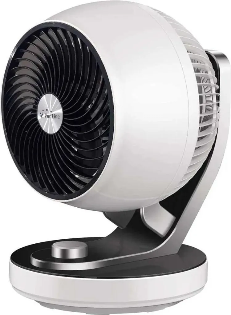 Purline 58132 Ventilateur de Table Noir et Argent 60W Diamètre 270 mm