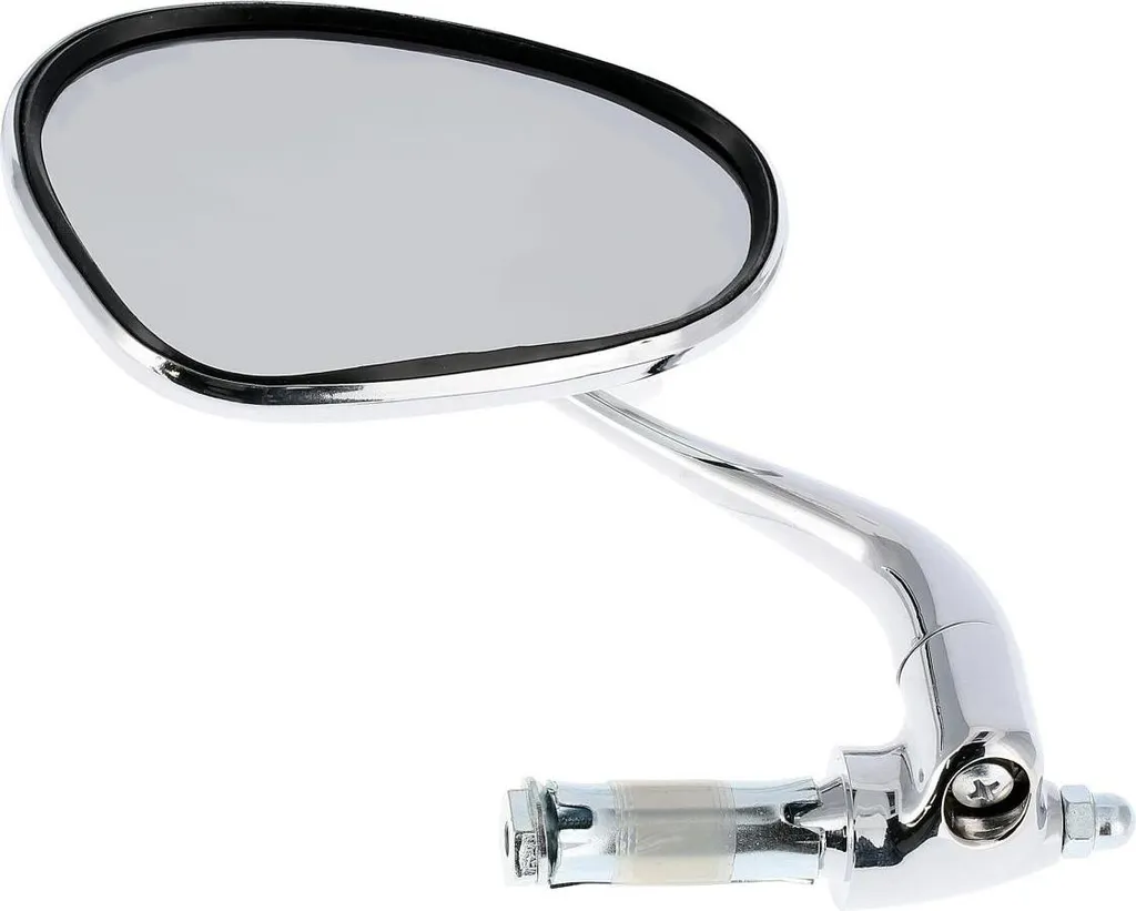 Rétroviseur gauche de guidon tige courte en aluminium noir robuste