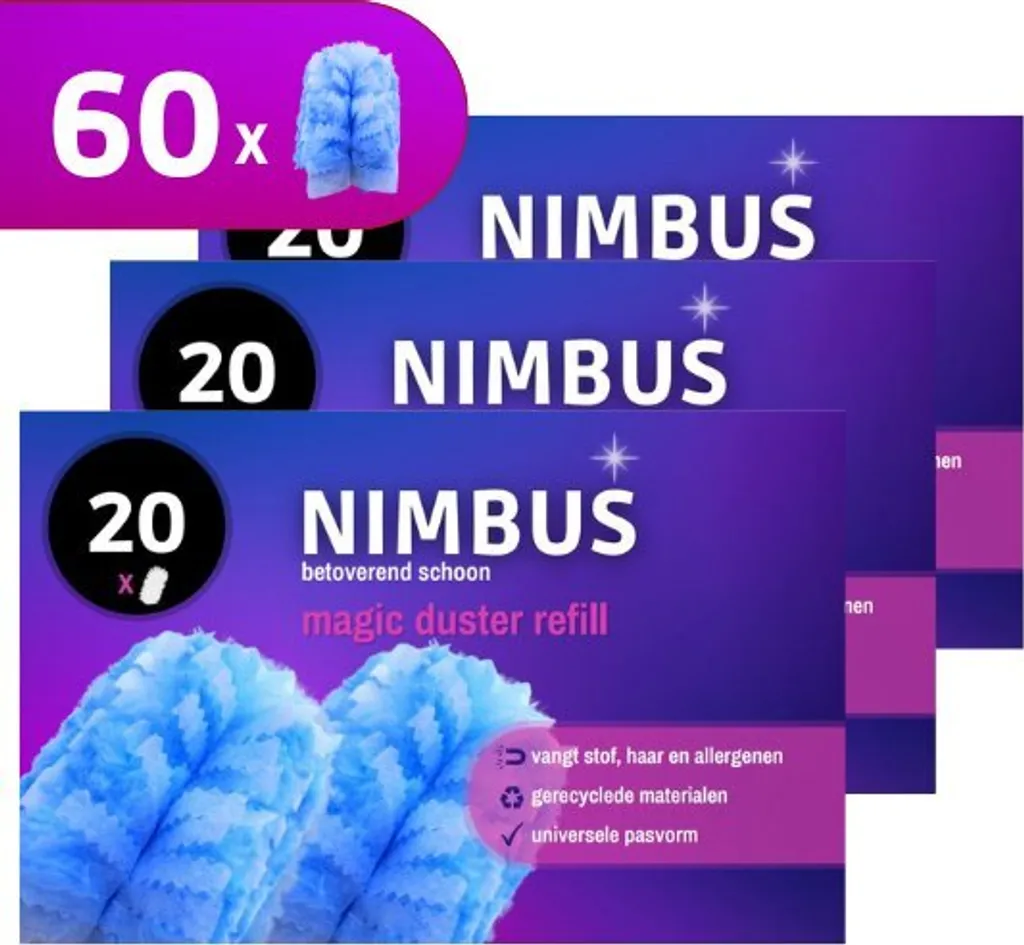 Ricarica Piumino Nimbus 60 Pezzi | Pulizia Veloce Casa e Ufficio