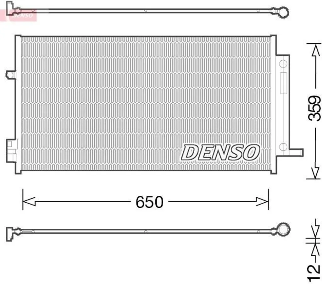 DENSO DCN06016 Condenseur Aluminium pour Jeep Renegade avec sécheur