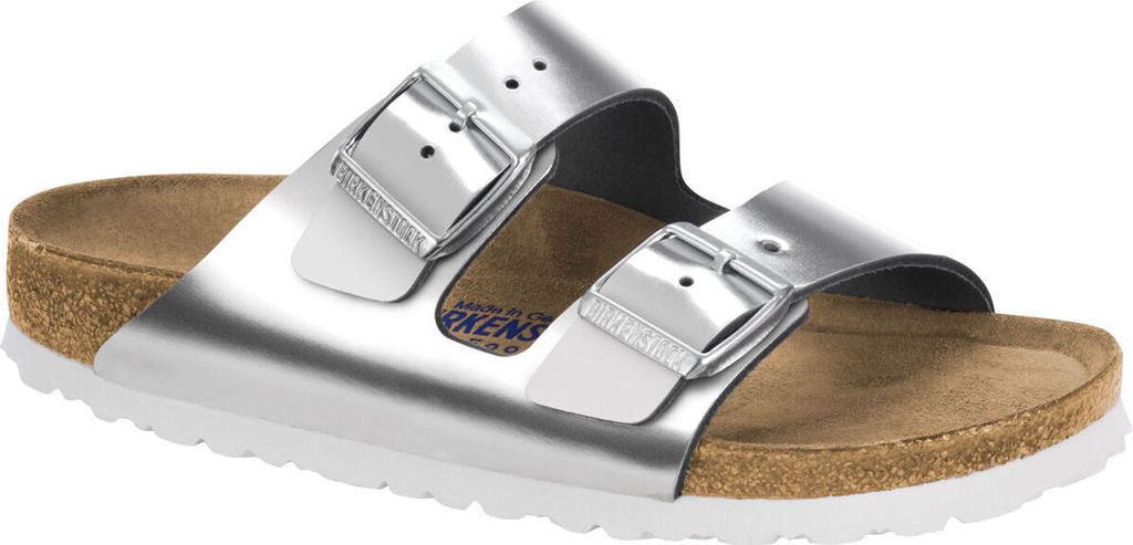 Birkenstock Two Adj Strap Arizona BS Ledersandalen in Silber – 8 UK - 42 EU - 11/11.5F -9/9.5M US / Silver