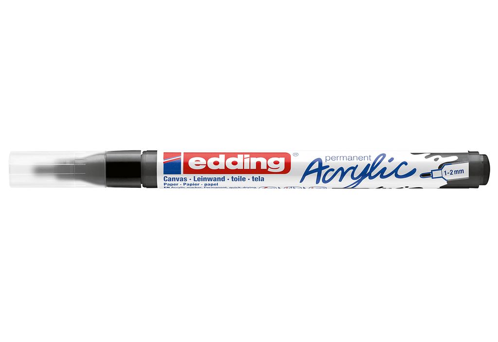 pennarello acrilico edding 5300 nero 1-2 mm Immagine del prodotto 