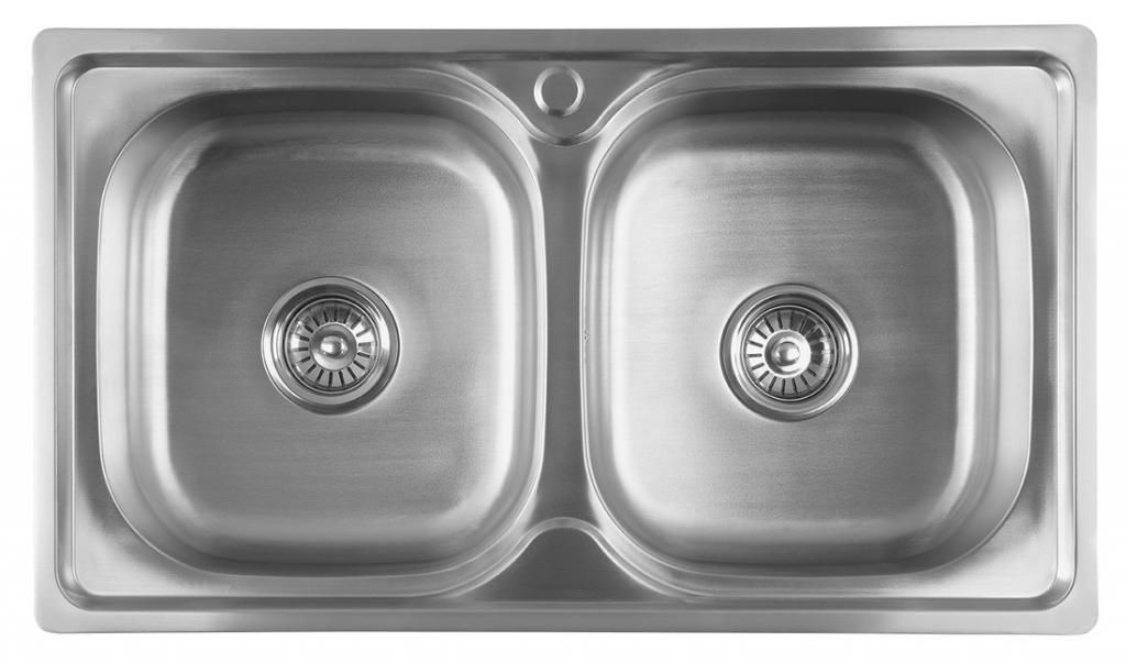Aqualine Abwäschen - Spültisch 810x460 mm, Edelstahl Produktbild 1
