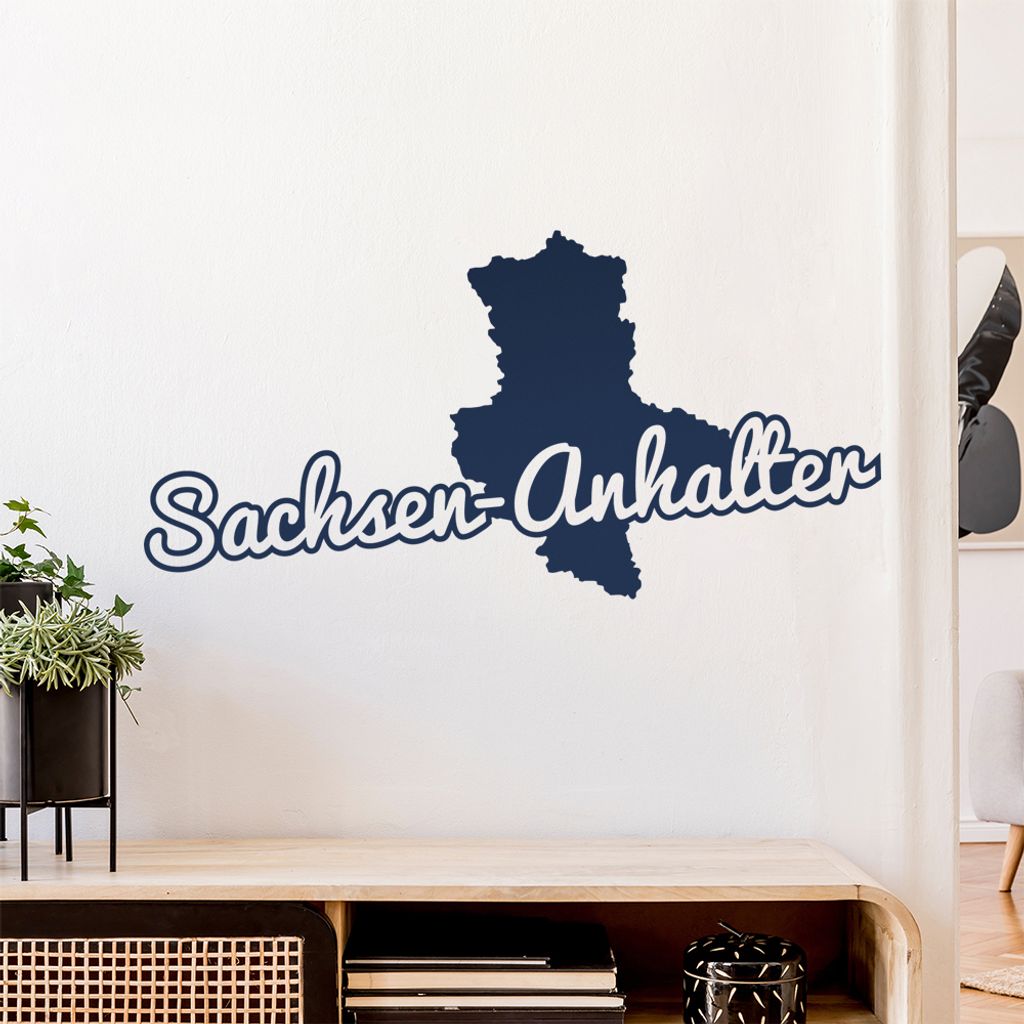 Sachsen-Anhalt Herkunft Wandtattoo Wandaufkleber Wall Sticker - Dekoration, Küche, Wohnzimmer, Schlafzimmer, Badezimmer