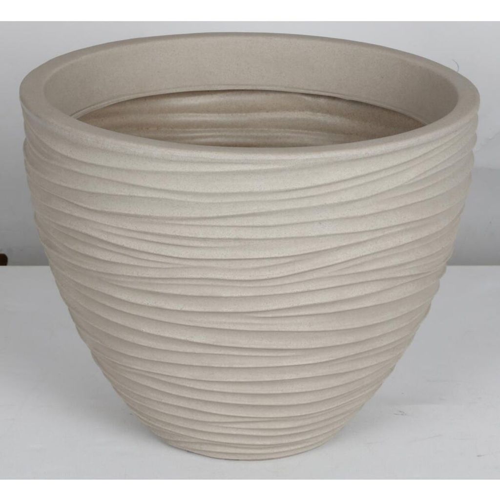 Blumentopf Sylt Kunststoff Ø 40 cm H 31 cm creme Produktbild 