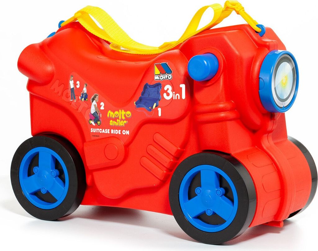 Kinderkoffer Molto Smiler Motorrad Koffer Rot