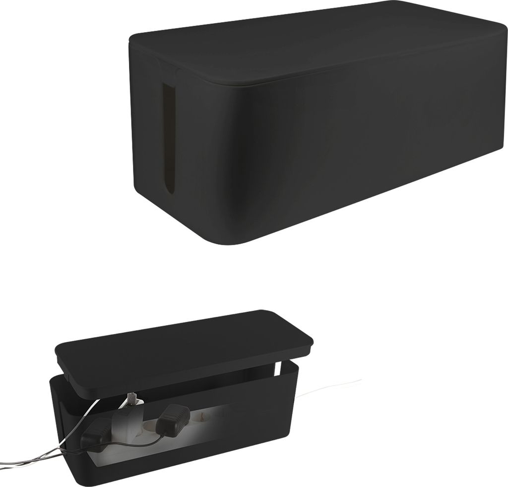 Káblový box LogiLink veľký, čierny, 400x160x135mm Obrázok produktu 