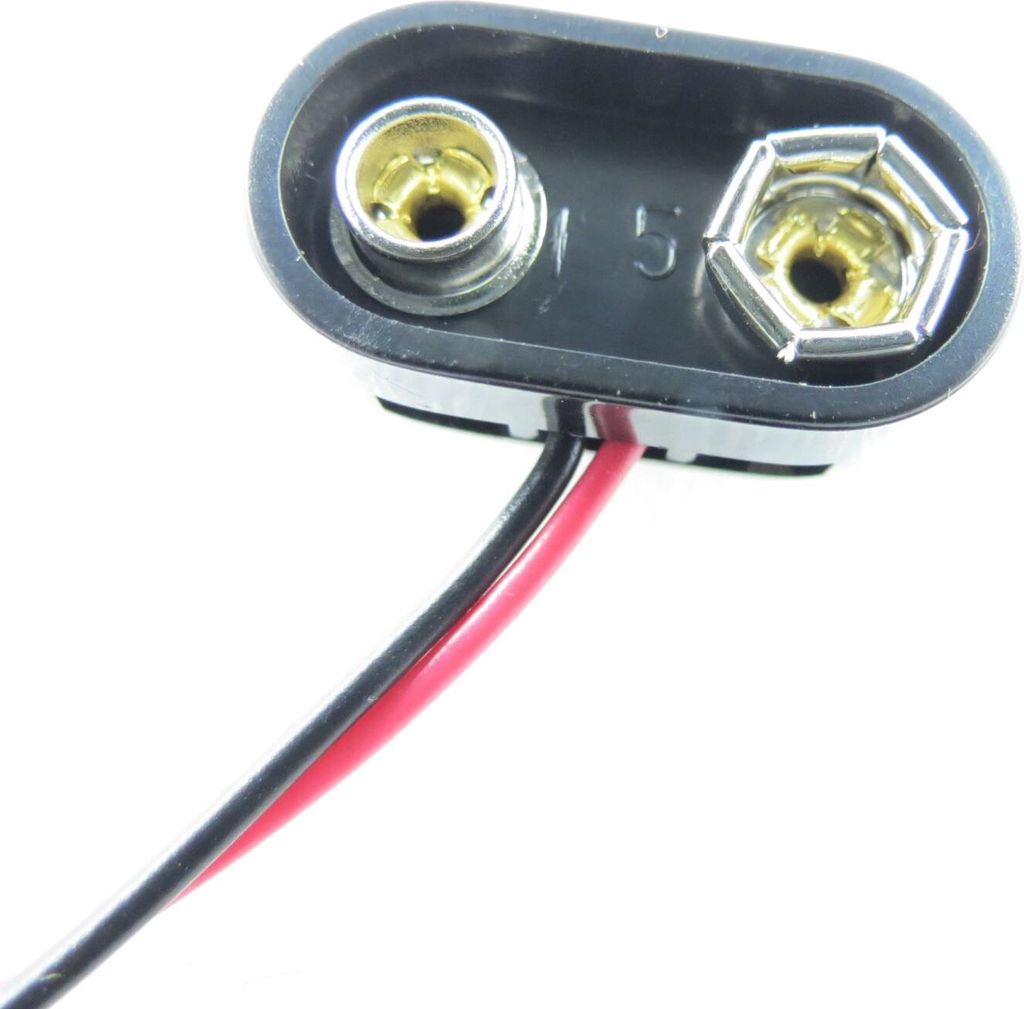 9V Block Batterie Anschluss Clip T-Form mit Kabel Produktbild 