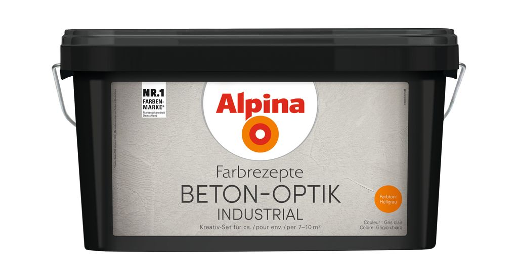 Alpina Innenfarbe Beton-Optik 3 L Basis und 1 L Finish, Produktbild 