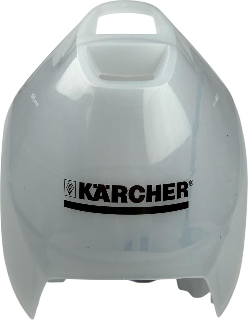 A white Kärcher water tank for a steam cleaner.